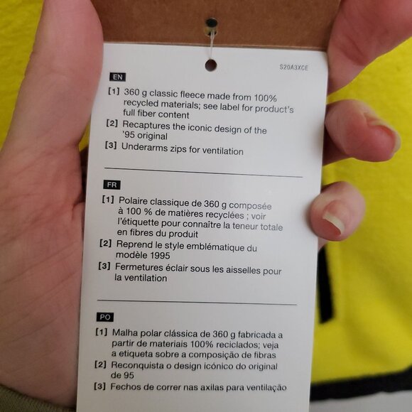 The North Face 95 Retro Denali jacket in Lemon - Picture 5 of 14